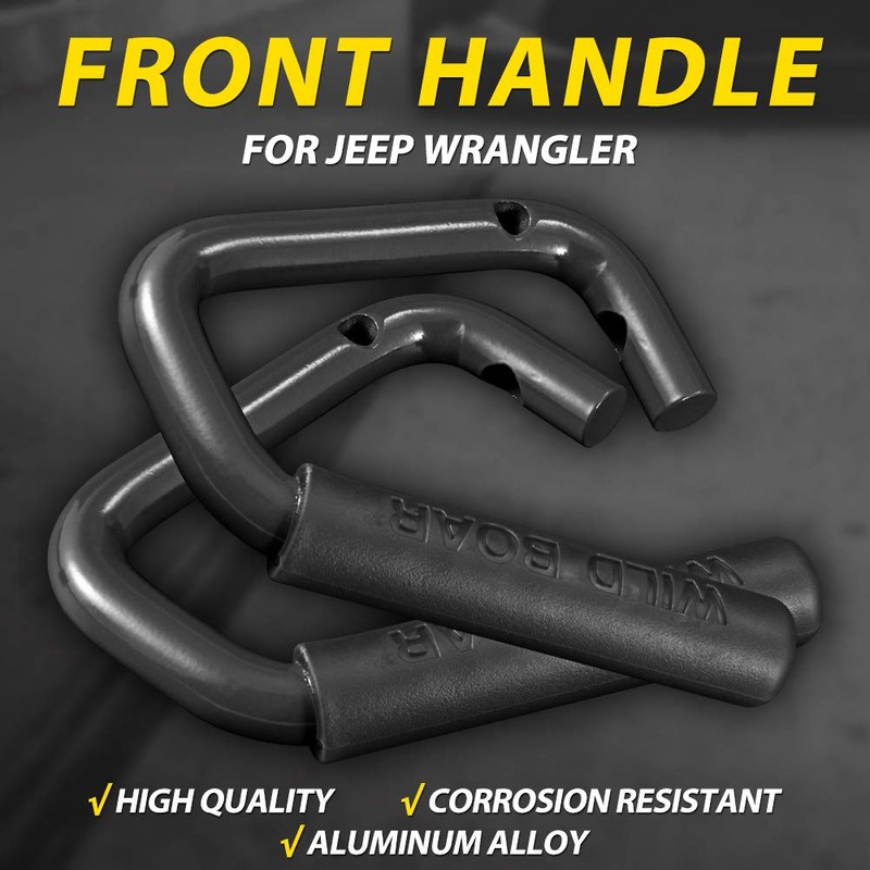 KATUR Front Grab Handle Grab Bar Compatible with Jeep Wrangler