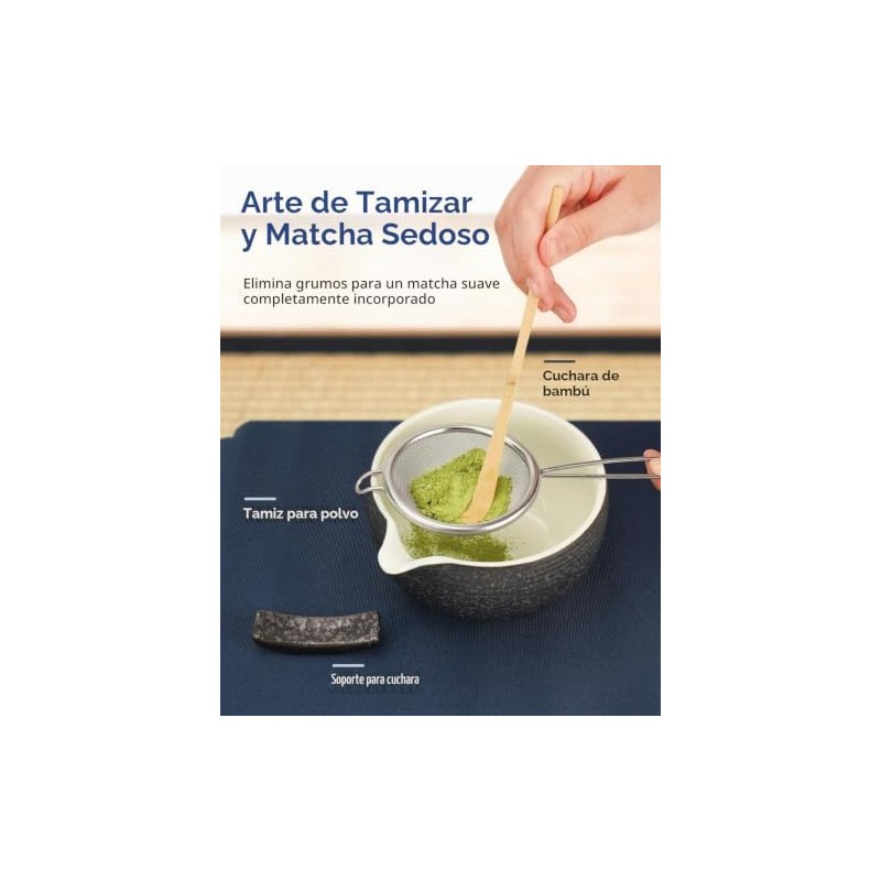 Joiish - Juego de 7 piezas de matcha para batidor