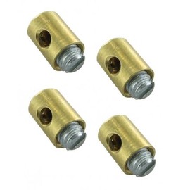 Practical Clamp (5.5 x 7.5 mm), Universal Cable Clamp for Carburettor, Throttle Cable, Moped, Motorcycle, Scooter, Lawnmower, Lawn Mower Screw Nipple Universal, for Pulley (4)