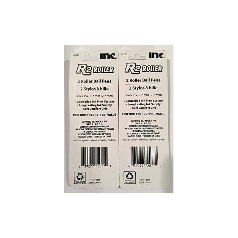Inc. R-2 Roller Ball Pens (4 Count)