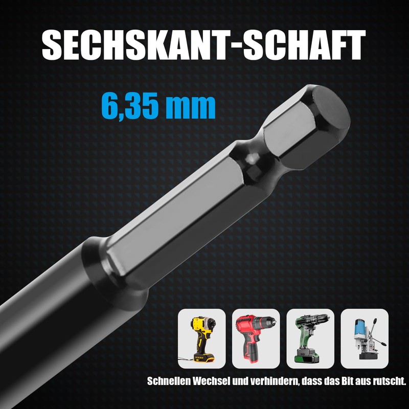 MOXPIFY 6 x 600 mm Wood Auger Drill Bit for
