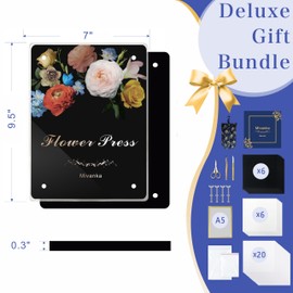 Mivanka Flower Press kit, Extra Large Acrylic Pressing Plate for Flowers Pressed, 9.5" x 7" DIY Crafts for Adults and Kids, Flower Plant Preservation Kit with Exquisite Accessory