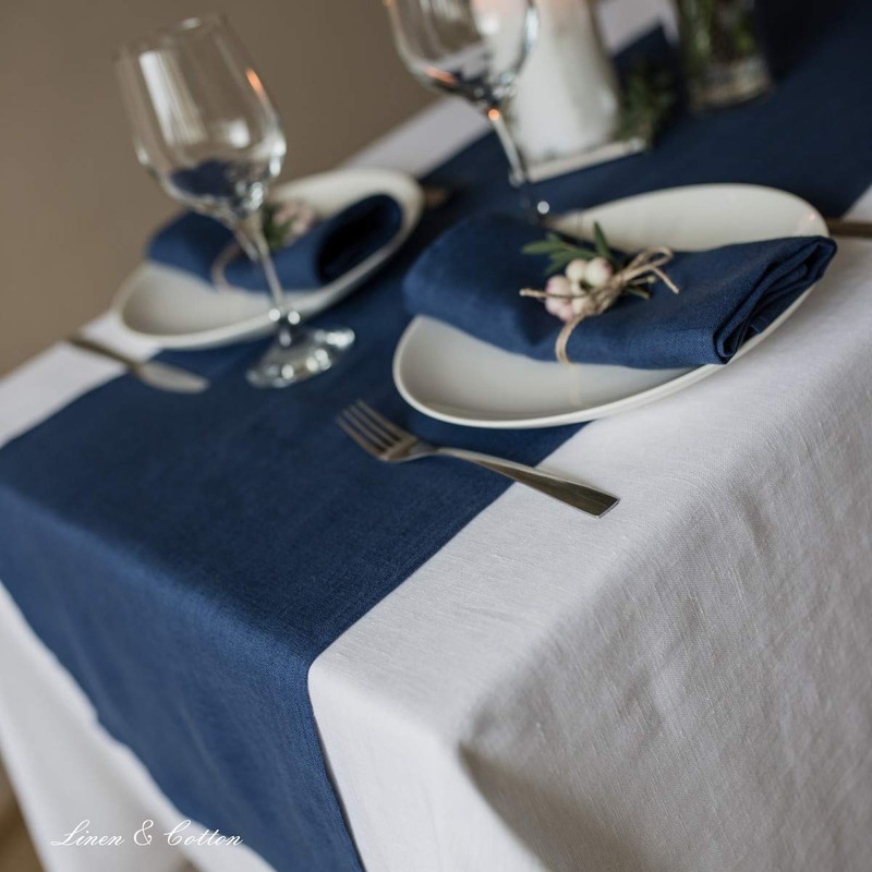 Linen & Cotton Hygge Table Runner Fabric Table Decoration 100%