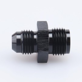 Aluminum -8AN AN8 Male Flare to 1/2 x 20 Male Thread Inverted Seat Adaptor Fittings Male Inv Flare Connector, Black