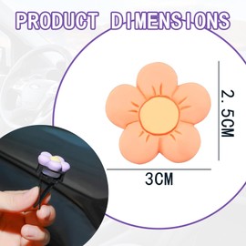 JCUGSBS Lufterfrischer-Kit 6 Stück Blumenförmige Auto Lufterfrischer Clip Auto Klimaanlage Dekoration Zubehör Mädchen Frauen Auto Aromatherapie Ätherisches Öl Diffusor,Enthält 12 runde Ersatzschwämme