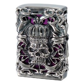 DEVIN デヴィン スカルジャケット オイルライター ニッケルヴァイオレット クロスガイ MJCG-SB