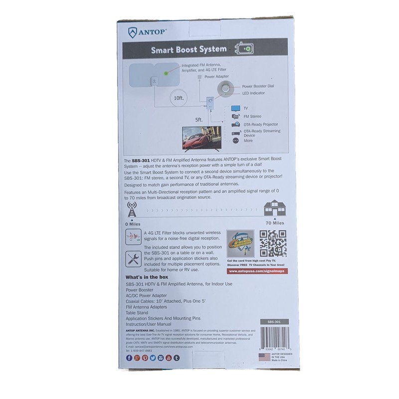 Antop SBS-301 HD Smart Amplified HDTV & 4k Ready Boost