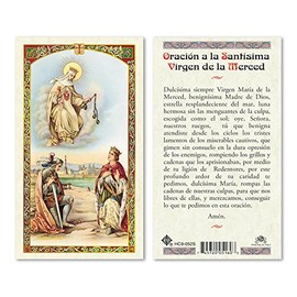 Gifts by Lulee, LLC Oracion a La Santisima Virgen de La Merced Tarjeta de Rezo Bendecida por Su Santidad