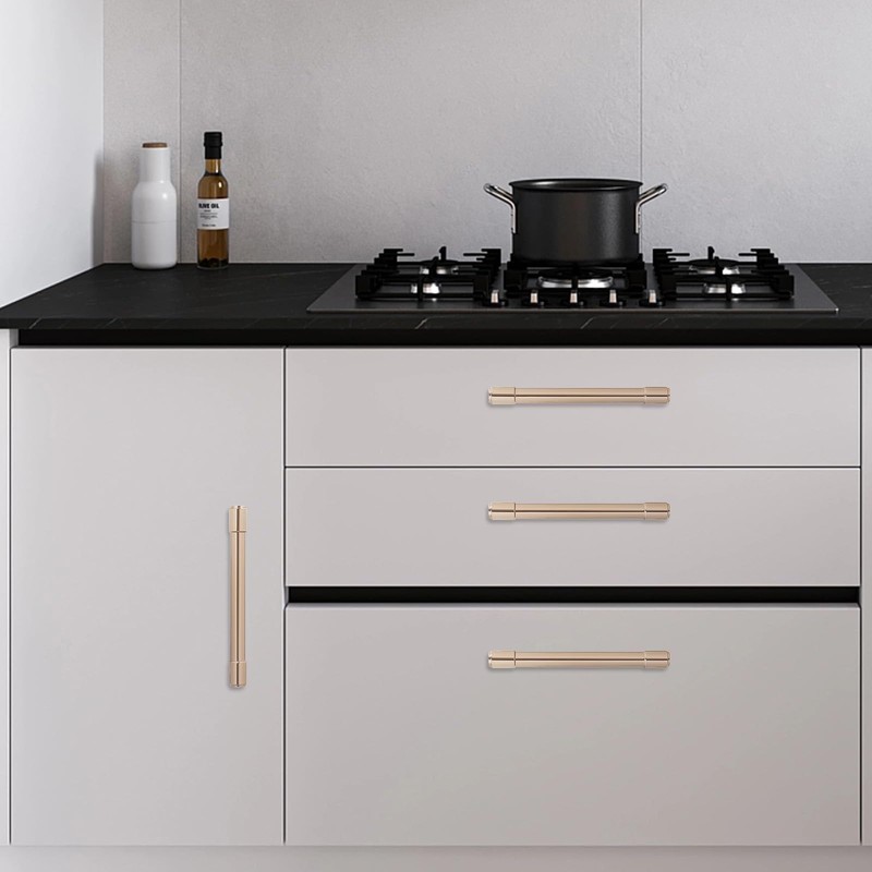 BUKOBYHE 10 Pack 6-1/4 Inch(160mm) Cabinet Pulls Champagne Bronze Kitchen
