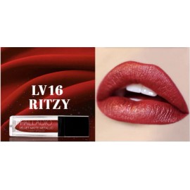 Palladio Velvet Matte Metallic Cream Lip Color Ritzy Red Long Lasting Vitamin E