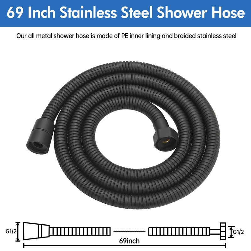 RUMOSE 69 inches Shower Hose Shower Head Extension Hose Extra