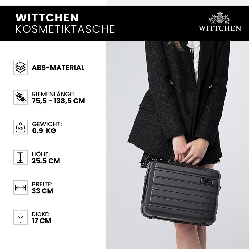 WITTCHEN Comodo Line Cosmetic Case, black, Cosmetic case