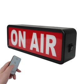 ON AIR Lighted Broadcast Warning Sign for Studio/Home/Company/Desk or Wall Decor. Simple ON/OFF Switch. Black