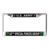 U.S. Army 10th Special Forces Group Chrome License Plate Frame