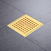 Iriber 6 Inch Square Shower Floor Drain with PVC Shower
