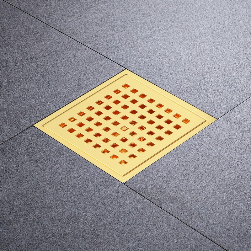 Iriber 6 Inch Square Shower Floor Drain with PVC Shower