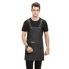 Denim Cross-Back Chef Bib Apron with Pockets for Men and