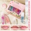 HASAIKA Lippenöl Roll-on Set, Lippenöl Feuchtigkeitsspendender, Glitzer-Lipgloss Aufrollen für Lippenpflege