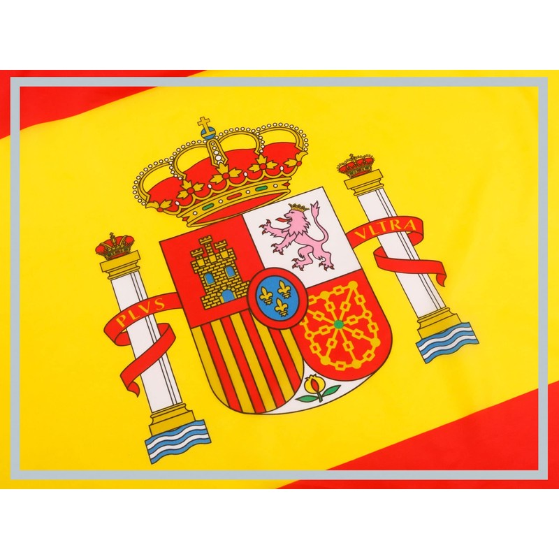 Aricona Spanish National Flag with Brass Eyelets, Weatherproof Flag for