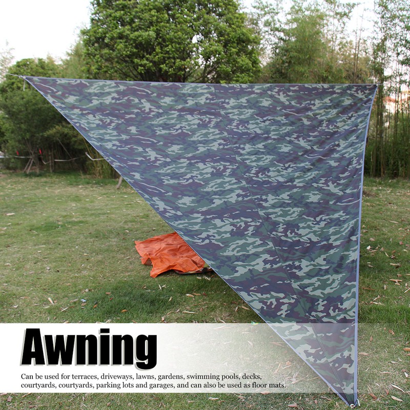 Super Large Sunscreen Camping Awning Portable Windproof Triangle Canopy Outdoor