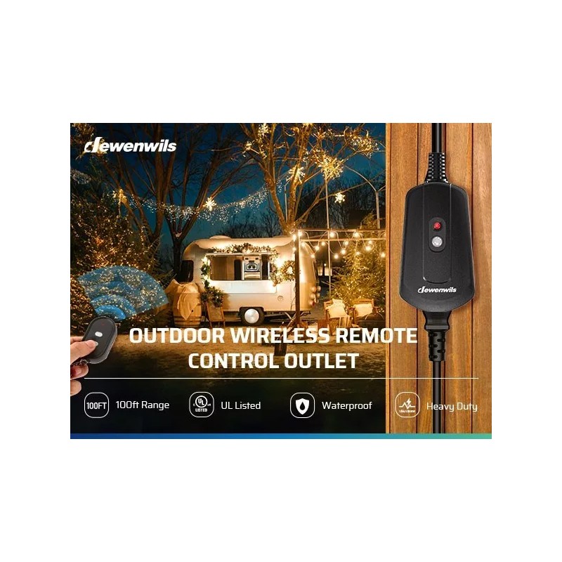 DEWENWILS Outdoor Remote Control Outlet Wireless Remote ChristmasDecor