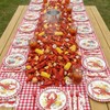 TAKEALOOKO 96 Pcs Crawfish Boil Party Supplies, Red White Crawfish