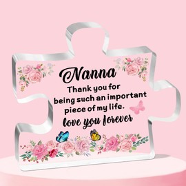 JETTOP Nanna Gifts-Gifts for Nanna Birthday Christmas Mothers Day Great Best Nanna Gifts Acrylic Plaque Piece