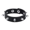 macoking Leather Bracelet Punk Spike Rivet Cuff Bangle Metal Studded