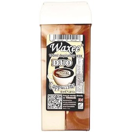 Waxee Roll on wax roller wax cartridge 100ml, 6pcs Waxee DUO wax refill+ 100pcs waxing strips (DUO- Cappuccino)