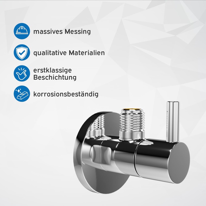 kör4u Set of 2 Design Angle Valve 1/2 x 3/8