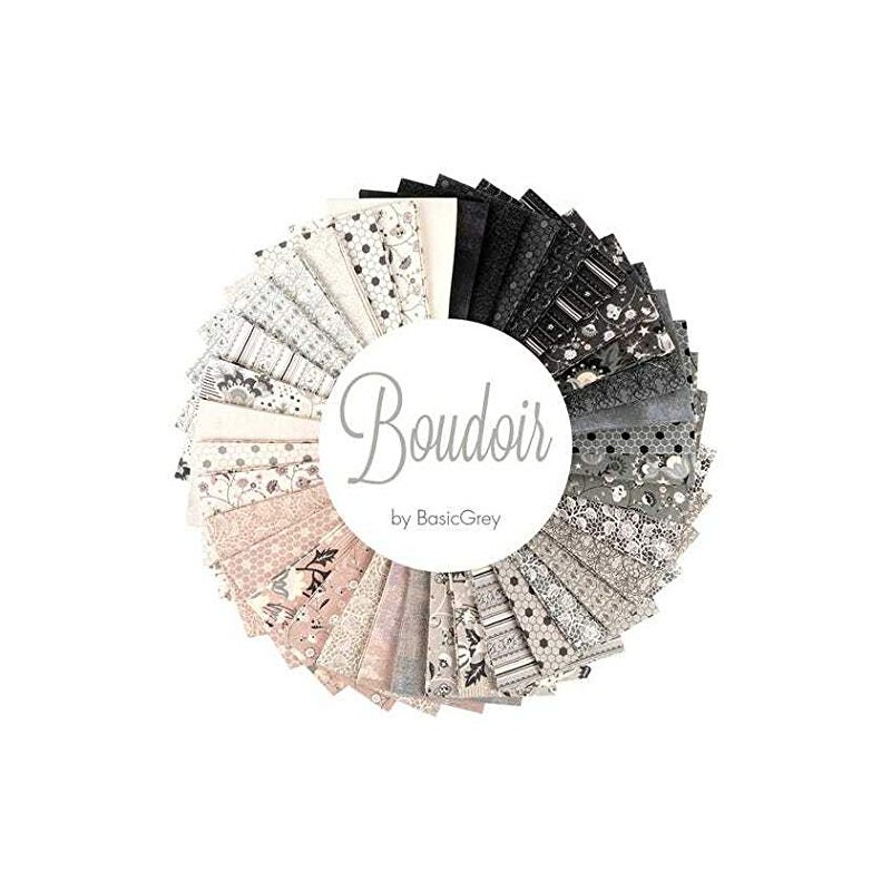 Boudoir Charm Pack by BasicGrey; 42-5 Inch Precut Fabric Quilt