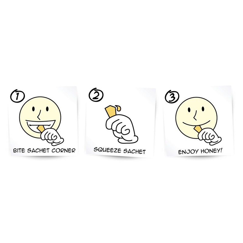 Beelife, 100% Pure, Raw and Unfiltered Honey Sachets - 10