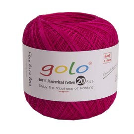 golo Knitting Yarn, Crochet Yarn 20 for Hand Knitted Crochet Yarn, Thread Crochet (Rose Red-188)