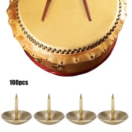 100Pcs Polsternagel, Polsternägel Thumb Tack Cyan Bronze Eisen Holzkiste Pins Retro Rundkopf Nägel Tacks Thumb Push Pins 15mm