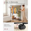 Sakugi Double Rods Clothes Rack - Metal Clothing Rack with