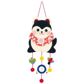 オリムパス製絲 笑福 見守りつるし飾り 張り子犬 PA-685 手芸・ハンドメイド用品