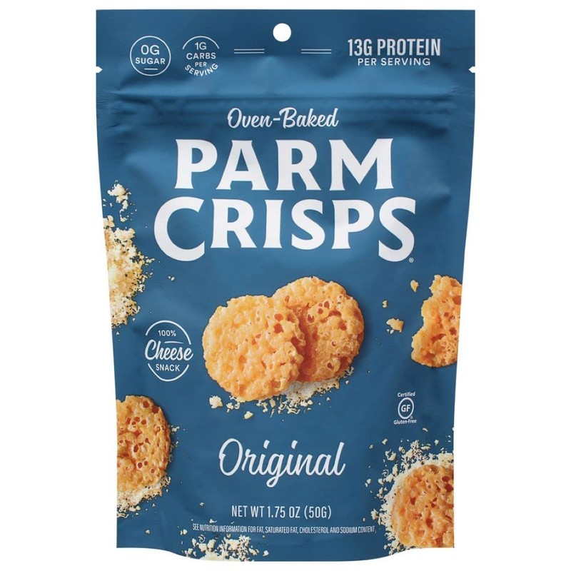 Parmcrisps Oven-Baked Parmesan Cheese Crisp Snack, Original, 1.75 oz (Pack