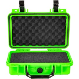 Eylar Protective Gear and Camera Hard Case Waterproof Dry Box with Foam 11.6 Inch 8.3 Inch 3.8 Inch (Neon Green)