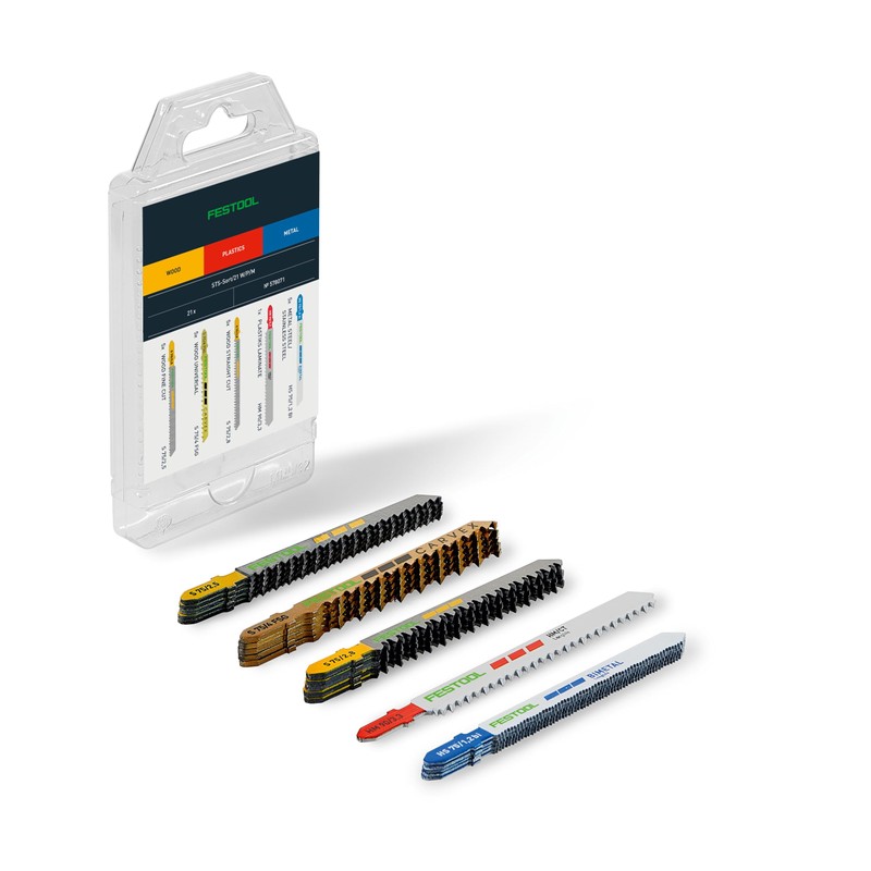 Festool jigsaw blade set STS-Sort/21 W/P/M