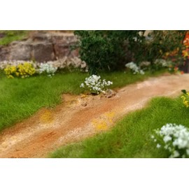 60 Pcs DIY Miniature Colorful Flower Cluster Self Adhesive Flower Vegetation Groups Static Grass Tufts for Train Landscape Railroad Scenery Sand Military Layout Model Miniature Bases and Dioramas