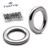 FishTrip Solid Rings Fishing 50Pcs - Stainless Steel Ring for