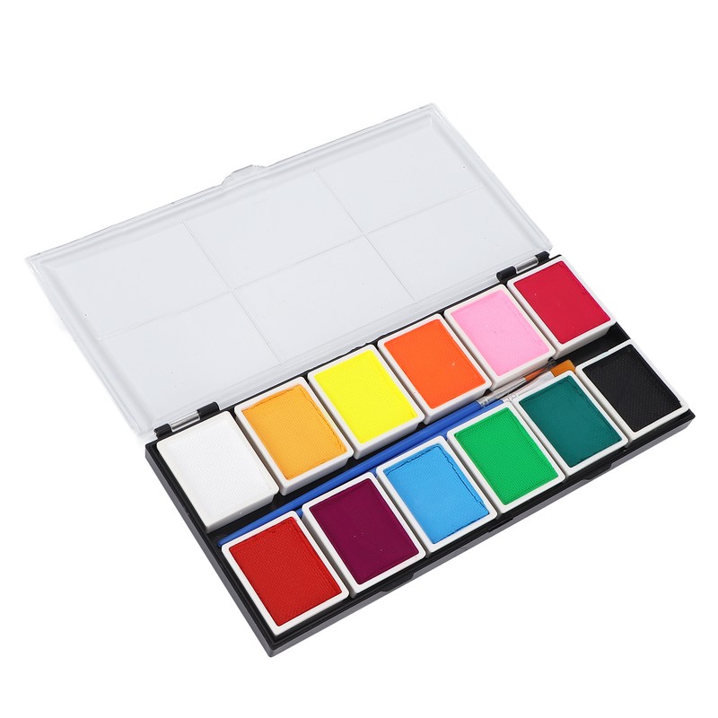 Face Paint Kit Cosmetic Grade 12 Colors Quick Drying Easy
