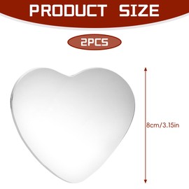 Lotsdonxia 2 Pcs Heart Shaped Blind Spot Mirrors for Cars Universal Wide Angle Convex Rear View Mirrors with Adjustable Sticky Pads for Enhanced Driving Safety