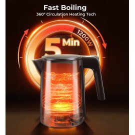 Ssyfei Electric Kettle, Double Wall Stainless Steel Cool Touch Water Boiler Heater, ...