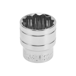 Motoforti Universal Impact Socket Hardware Tool 42mm Durable Chrome Vanadium Steel Silver Tone 1 Pcs 12 Point 30mm for Car Motorcycle Dirtbike 1/2 Inch Drive