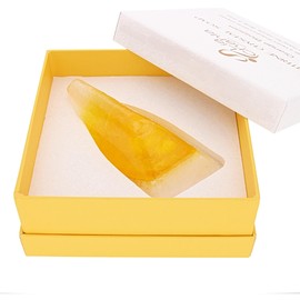 Lia Chahla London Citrine Soap – Crystal Infused with Genuine Heart-Shaped Citrine Crystal | Organic, Vegan, Handcrafted Natural Soap Bar Scented with Orange Blossom | Gift for Women (130 g, Citrine)