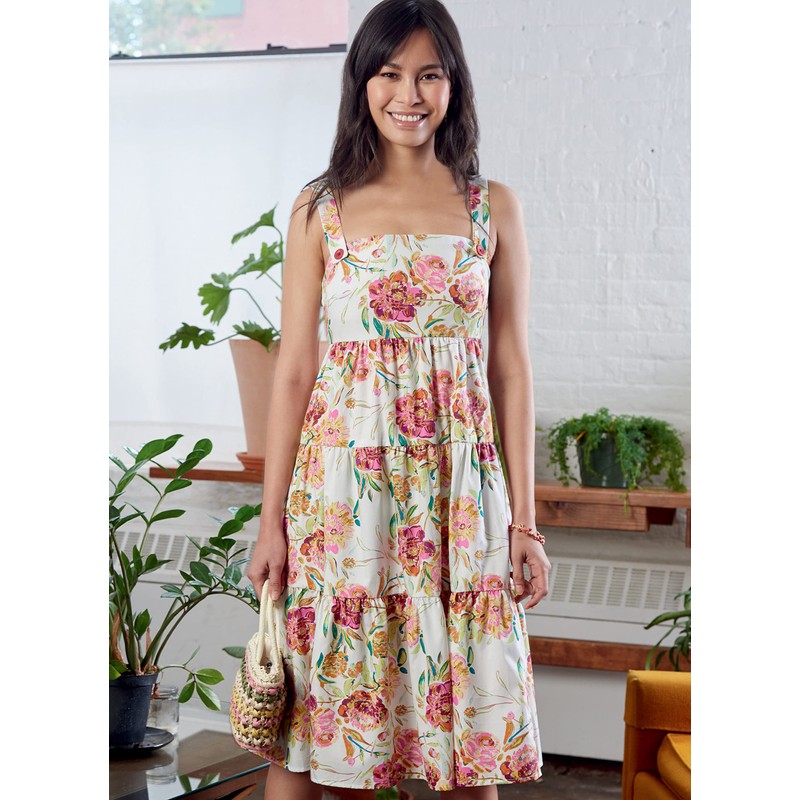 McCall's Misses' Pinafore Dress Sewing Pattern Kit, Code M8193, Sizes