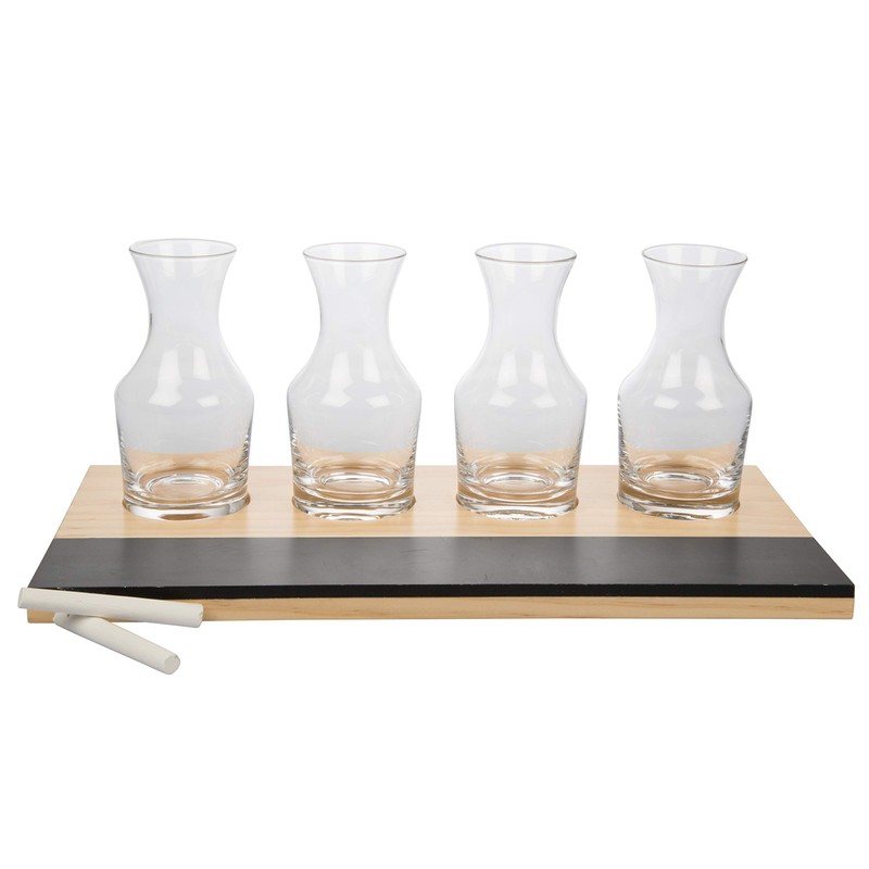 D'Eco Wine Tasting Flight Sampler Boards (2 Pack)- Set Includes