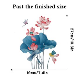 Wall Stickers for Bedrooms Flowers - Bathroom Wallpaper Large Flowers Wall Stickers Floral Peel and Stick Wall Art Decals for Girls 0930