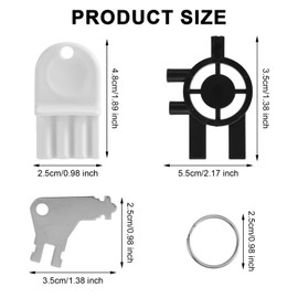 20pcs Paper Towel Dispenser Key with Rings Set for Cintas & Sanis, 3-in-1 Soap Toilet Paper Dispenser Key Replacement for Home Office School